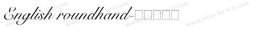 English roundhand字体转换